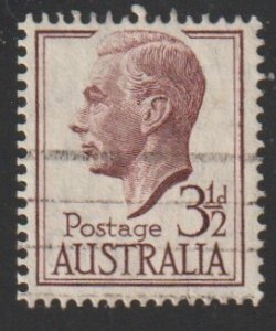 Australia SC# 236 - (3.5p) - George VI, red brn - Used single