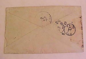 HAITI  #12,23 PORT AU PRINCE 1890 NETHERLANDS SHIP CANCEL B/S NY EYEGLASS