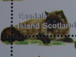 EASDALE-SCOTLAND STAMP -COLORFUL WORLD LOVELY CATS LARGE MNH FULL SHEET  VF