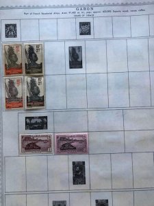 French Equatorial Africa on 11 old album pages