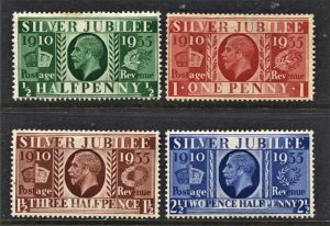 STAMP STATION PERTH - Great Britain  #226-229 Silver Jubilee Set MH CV$10.00