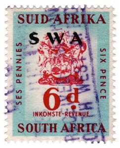 (I.B) South-West Africa Revenue : Duty Stamp 6d