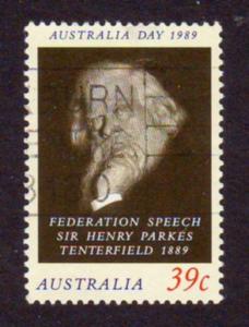 Australia 1989 Sc#1105, SG#1168 39c Henry Parkes USED.
