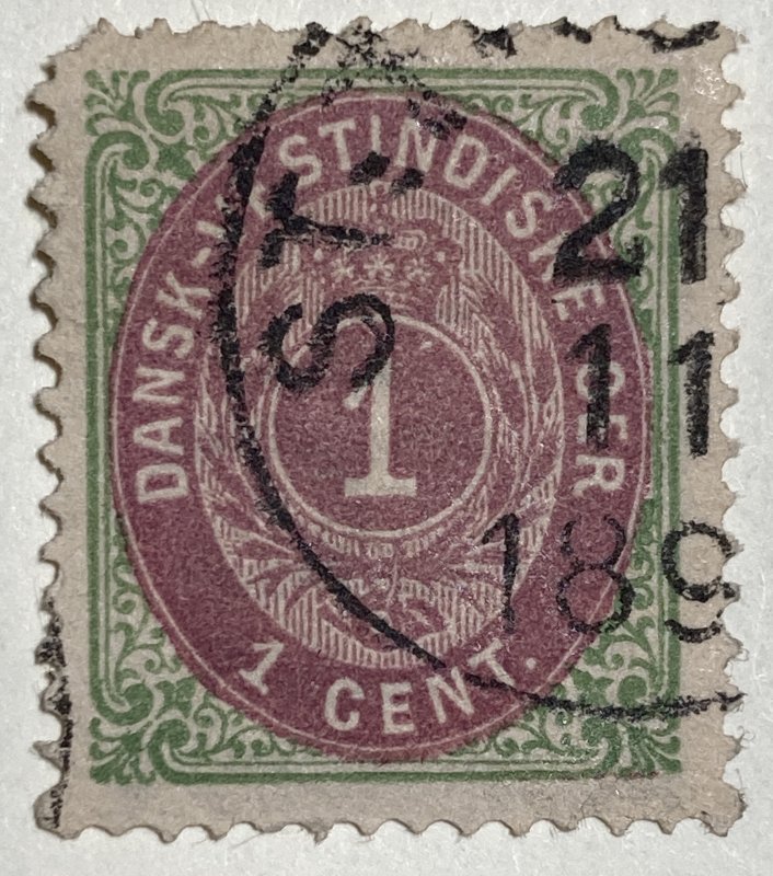 AlexStamps DANISH WEST INDIES #5 XF Used