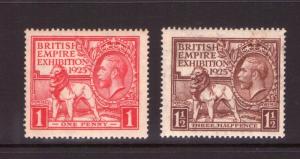 GB George V 1924 /25 Empire Exhibition , multiple, multi-coloured  MNH