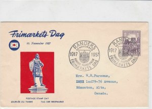 denmark 1957  stamps cover ref 19634