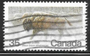 Canada 884: 35c Wood Bison (Bison bison athabascae), used, VF