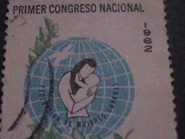 ​CUBA-1962-SC#752 ST110- 1ST NATL. WOMAN CONGRESS-64 YEARS OLD-VF-USED-LAST ONE-