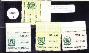 Pakistan: Income Tax Stamps, Barefoot #1-4, MNH (39139)