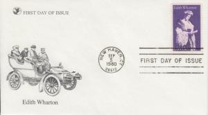 1980 Edith Wharton - Author (Scott 1832) Readers Digest FDC