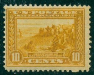 US #400 10¢ orange yellow, og, NH, tiny gum skip, fresh and F/VF, Scott $270.00