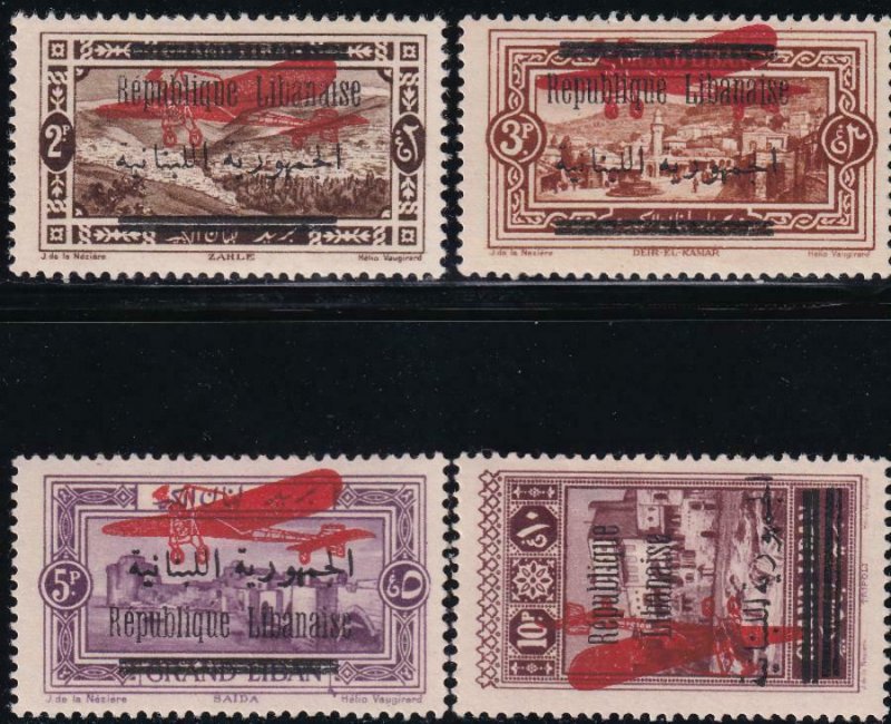 Lebanon 1928 SC C21-C24 Mint Set