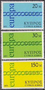 Cyprus Sc #365-367 MNH