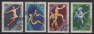 Russia 1963 - 2760 .. 2763 CTO - Sports, Spartacist Games 