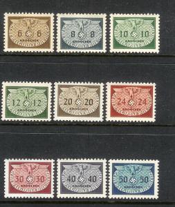 Poland German Occupation WWII NO16-NO24 MNH
