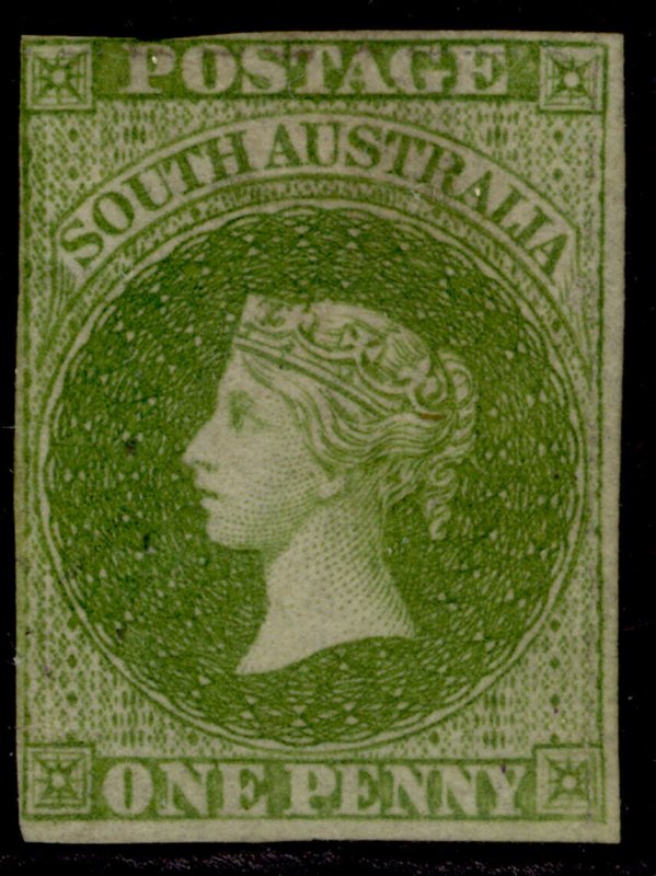 AUSTRALIA - South Australia QV SG13, 1d yellow-green, M MINT. Cat £1150.