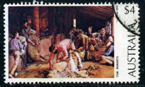 Australia - Scott #576 - $4 - Shearing the Rams - Used