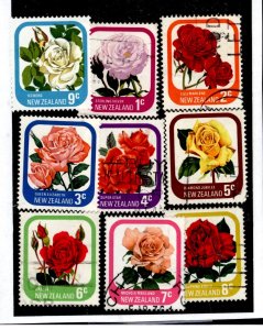 New Zealand #584-592  Single (Complete Set) (Flowers)