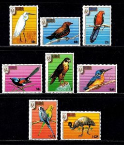 Niue stamps #522 - 529, MNHOG,  complete set, Birds,  CV $38.25