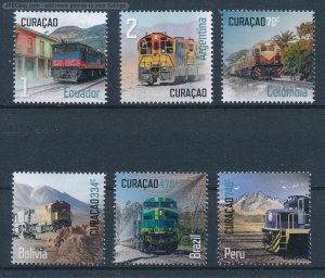[123673] Curacao 2021 Railway train eisenbahn  MNH