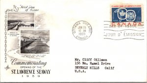 Canada 1959 FDC - Opening Of St Lawrence Seaway - Ottawa, Ontario - J3836