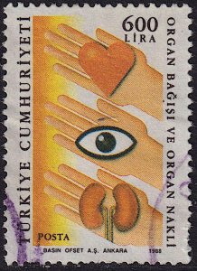 Turkey - 1988 - Scott #2402 - used - Medicine Organ Donation