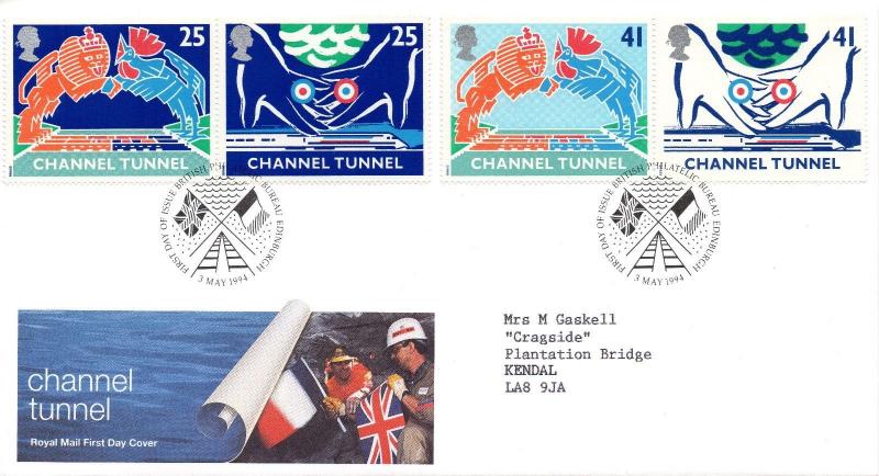 1994 Sg 1820/23 Channel Tunnel Opening First Day Cover   