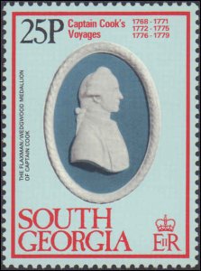 South Georgia #52-55, Complete Set(4), 1979, Captain Cook, Polar, Never Hinged