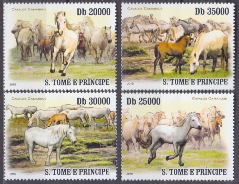 2010 Sao Tome and Principe 4363-4366 Horses  10,00 €