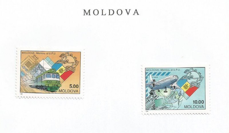 MOLDOVA - 1992 - Admission to U N O - Perf 2v Set - M L H
