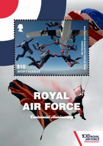 Montserrat 2018 - Royal Air Force, 100 Years - Souvenir Sheet - Scott 1407 - MNH