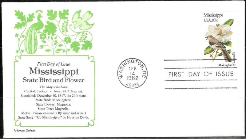 U.S. 1976 Mississippi FDC (Aristocrat)