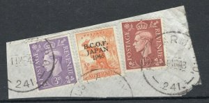 GB/AUSTRALIA Used Abroad *BCOF JAPAN* Occupation MIXED FRANKING 1948 Piece SS205