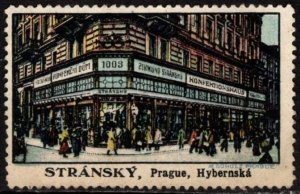 Vintage Czechoslovakia Poster Stamp Stransky Confectioners Hybernska St. Prague