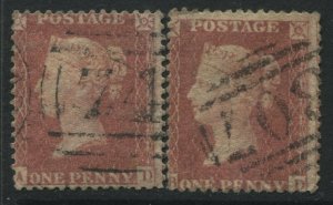 1856 1d Star AD-BD Plate 27 SG40, the Major Re-Entry used  (39)