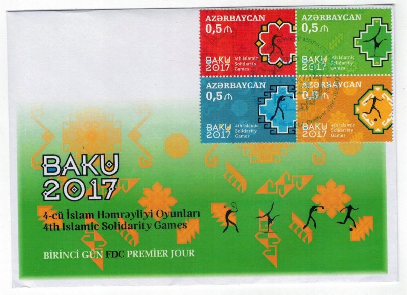 Azerbaijan 2017 FDC Stamps Sport Islamic Solidarity Games Soccer Tennis Box