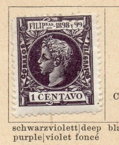 Philippines 1898 Early Issue Fine Mint Hinged 1c. NW-187002