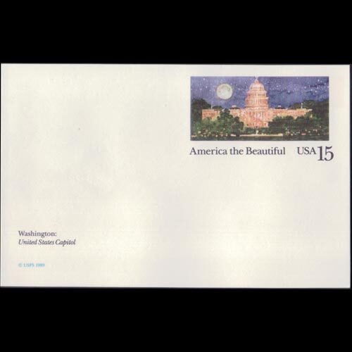 U.S.A. 1989 - Postal Card-Washington Capital 15c