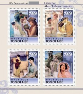 Togo 2011 MNH - 175th Anniversary of Lawrence Alma-Tadema (1836-1912).