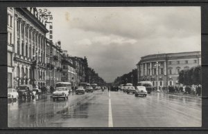 Soviet Russia Photo PC, Leningrad, Nevsky Prospect, Cars, Trolleybus, VF Posted