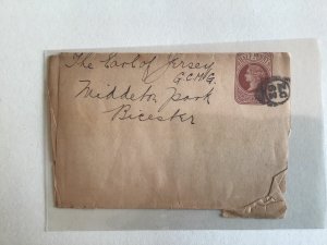 London to Earl of Jersey Middleton. park 1895 stamps wrapper Ref R25598