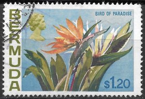 Bermuda $1.20  Bird of Paradise Flower issue of 1970, Scott 270 Used