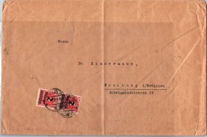 SCHALLSTAMPS GERMANY 1923 POSTAL HISTORY INFLA COVER CANC BERLIN ADDR FREIBURG