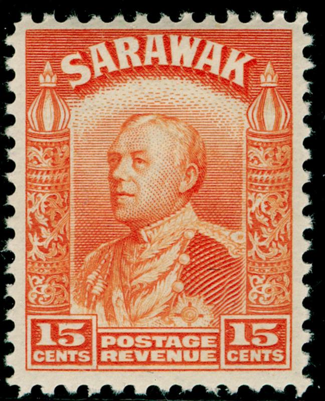 SARAWAK SG115, 15c orange, LH MINT.