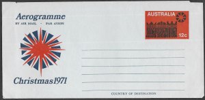 Australia   #A38*  Christmas 1971 Aerogramme (1)  Mint NH