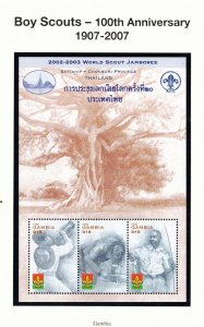 Gambia Sc 2650-1 MNH 2 S/S of 2002 - Boy Scouts -100th Anniversary