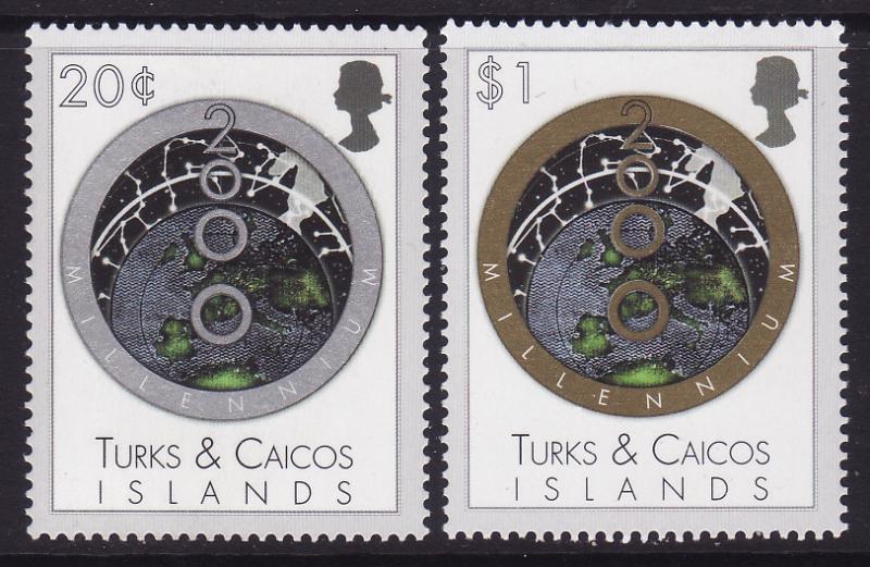 Turks and Caicos #1288-89 F-VF Mint NH ** Millennium