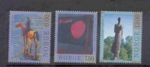 Norway Sc 1198-1200 1998 Contemporary Art stamp set mint NH