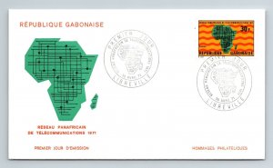 1971 Gabon FDC - Pan African Telecommunications Network - F4816