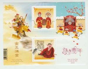 Canada 3230a  Chinese New Year  - Pig to Rat  MNH